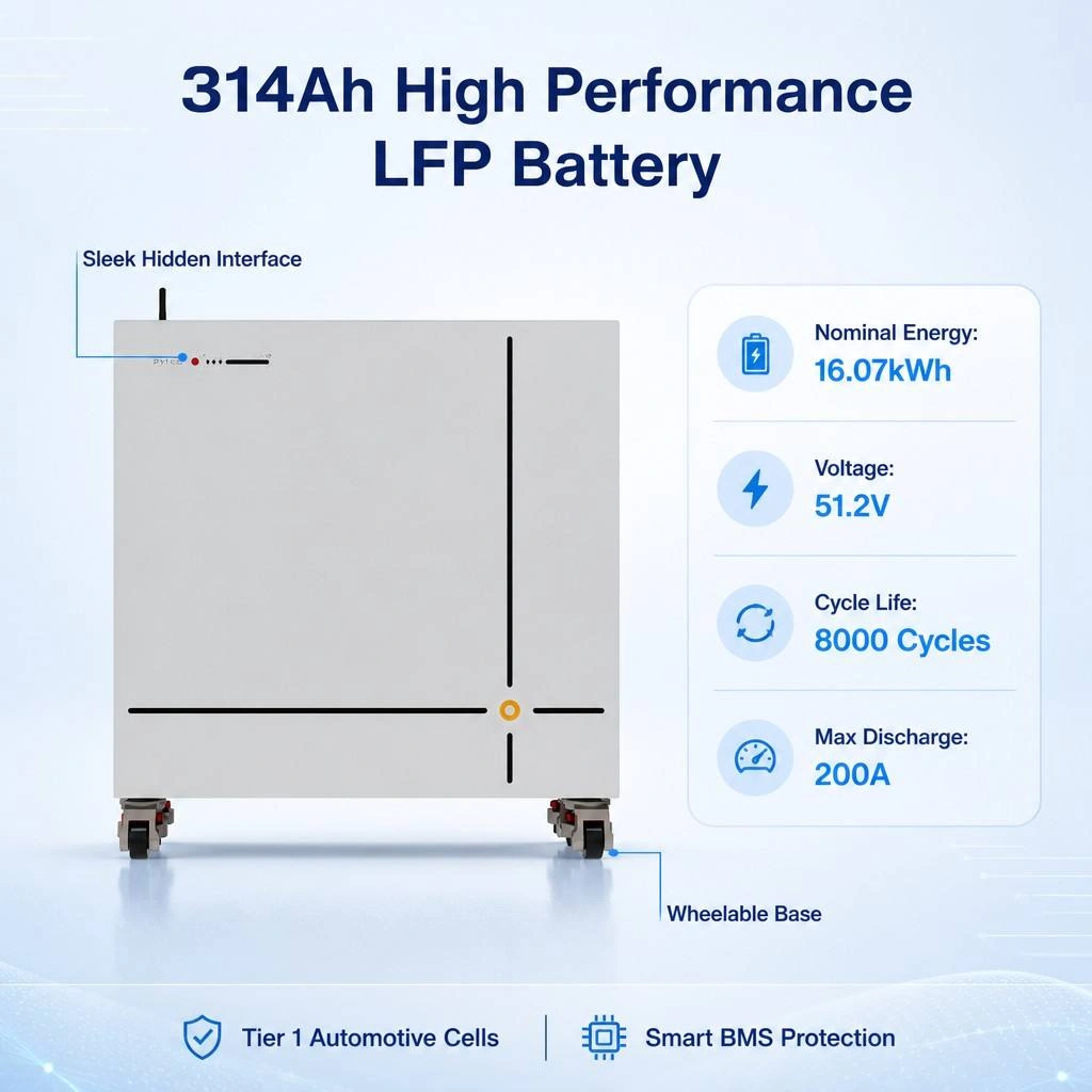 Pytes V16 e V16 Lite: Sistemi di accumulo energetico flessibili con comunicazione tramite RS485, CAN e WiFi.
